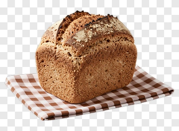 Fresh Loaf Of Bread On A Checkered Cloth PNG