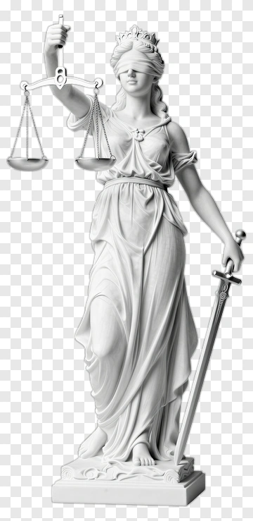 Lady Justice Holding Scales And Sword PNG