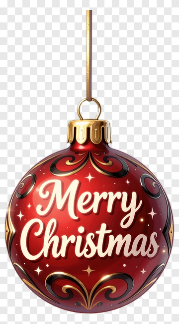 Merry Christmas Ornament PNG