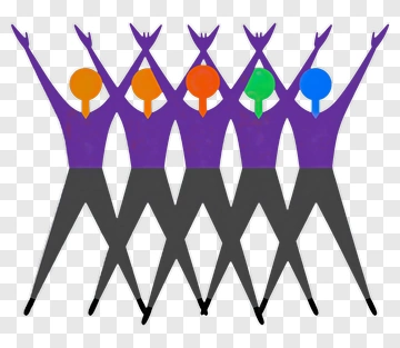 Colorful Group Of People Celebrating PNG