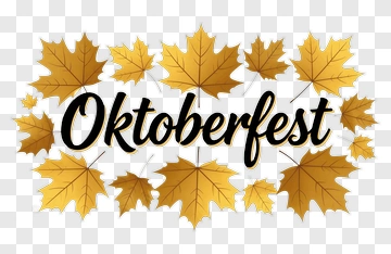 Oktoberfest With Golden Leaves PNG