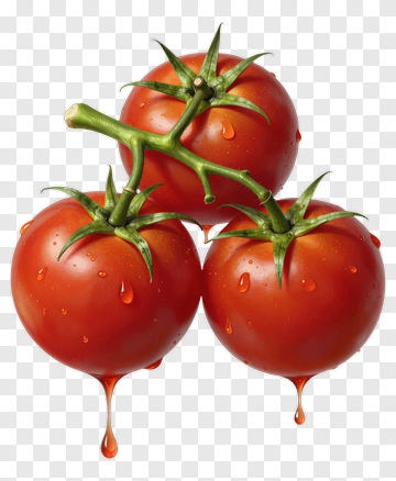 Fresh Tomatoes With Water Droplets PNG