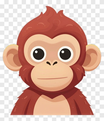 Cartoon Monkey Face PNG