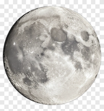 Realistic Full Moon PNG