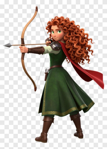 Brave Archer Girl With Bow And Arrow PNG