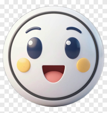 Cartoon Smiley Face With Happy Expression PNG
