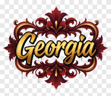 Georgia Decorative Text Design PNG