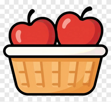 Basket Of Red Apples PNG