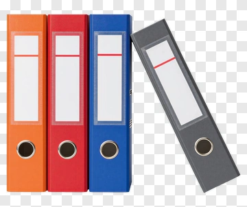 Colorful File Binders PNG