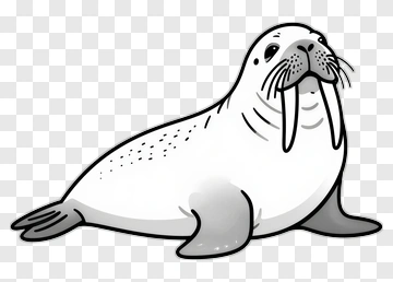 Cartoon Walrus PNG