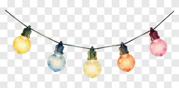 Colorful String Of Decorative Lights PNG