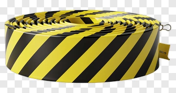 Yellow And Black Caution Tape Roll PNG