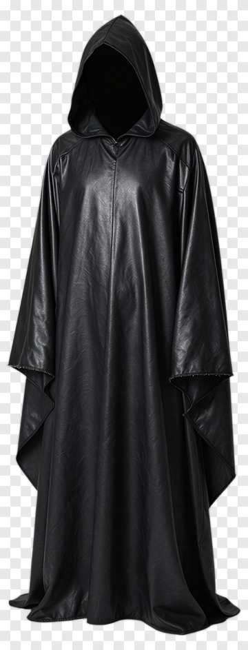 Black Cloak With Hood PNG