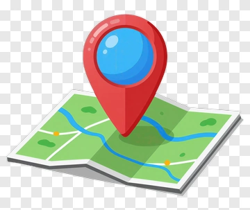 Map With Location Pin PNG