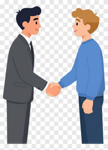 Businessman And Man Shaking Hands PNG