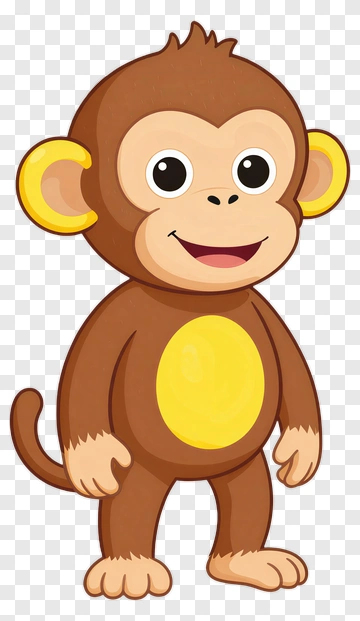 Cartoon Monkey Character PNG