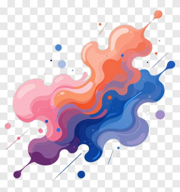 Colorful Abstract Fluid Design PNG