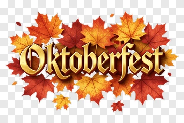 Oktoberfest With Autumn Leaves PNG