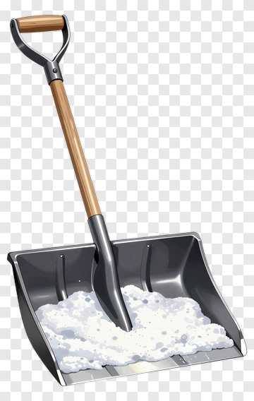 Snow Shovel With Snow PNG