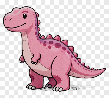 Cartoon Pink Dinosaur PNG