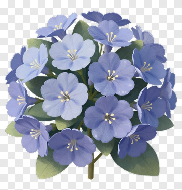 Blue Floral Bouquet PNG