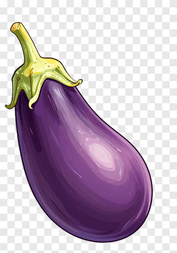 Cartoon Eggplant PNG