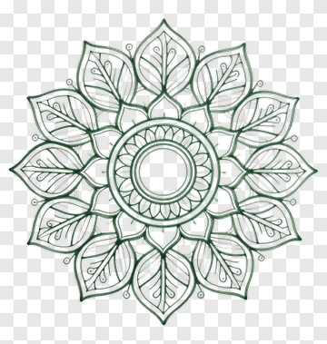Leaf Mandala Design PNG