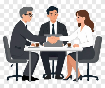 Business Team Shaking Hands At A Meeting PNG