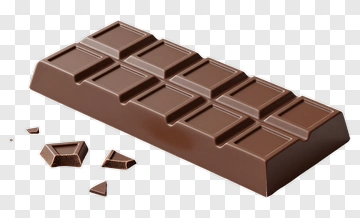 Chocolate Bar With Broken Pieces PNG