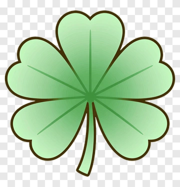 Green Four Leaf Clover PNG
