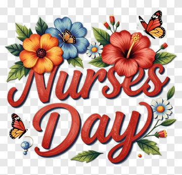 Nurses Day Floral Design PNG