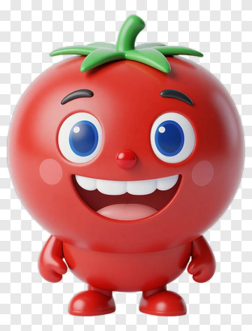 Cartoon Tomato Character PNG