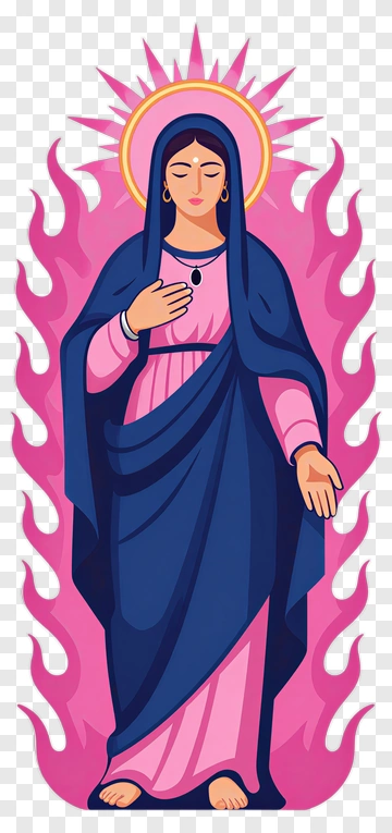 Illustration Of A Religious Figure With Halo PNG