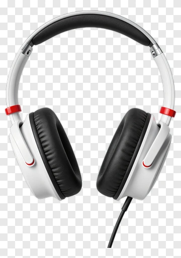 Headphones With Black Cushions And Red Accents PNG