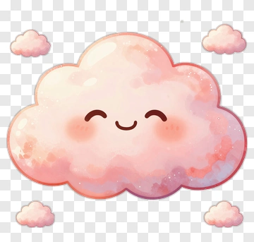 Cartoon Cloud With A Smile PNG