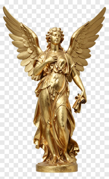 Golden Angel Statue PNG
