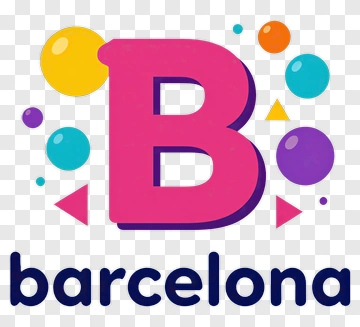 Colorful Barcelona Logo Design PNG