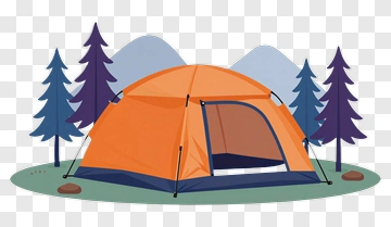 Camping Tent In A Forest PNG