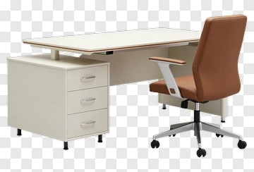 Modern Office Desk And Chair PNG