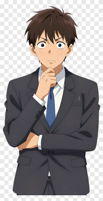 Businessman Thinking In A Suit PNG