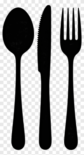 Silhouette Spoon Knife And Fork PNG