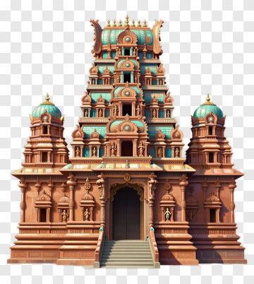 Intricate Hindu Temple Structure PNG
