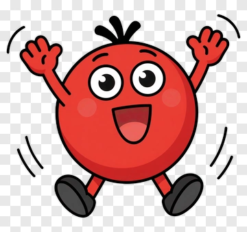 Cartoon Red Ball With Arms And Legs PNG