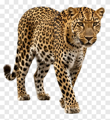 Realistic Leopard Walking PNG
