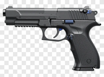 Handgun With Black Finish PNG