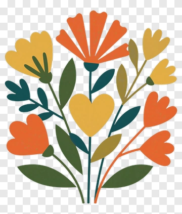 Colorful Flower Bouquet PNG