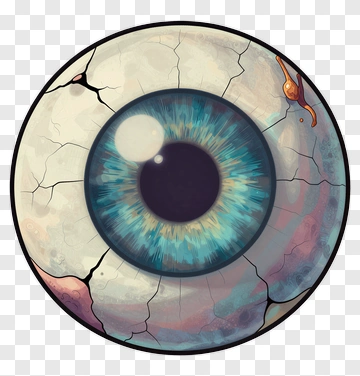 Illustration Of A Cracked Eye PNG