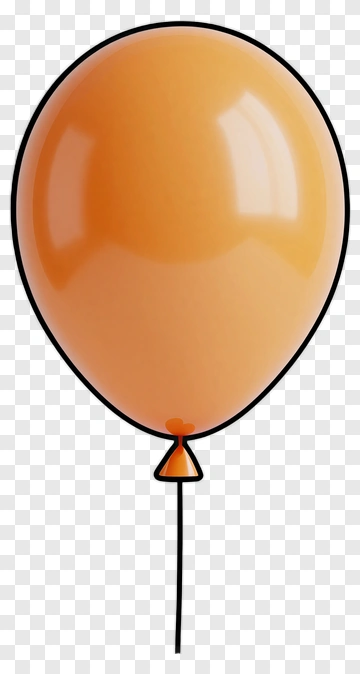 Orange Balloon PNG