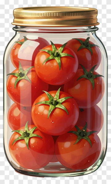 Jar Of Fresh Red Tomatoes PNG