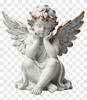 Angel Figurine With Wings PNG